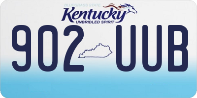 KY license plate 902UUB
