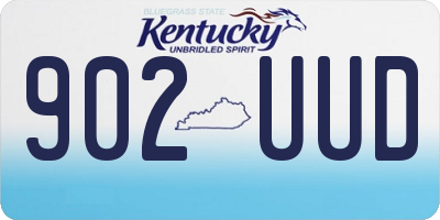 KY license plate 902UUD
