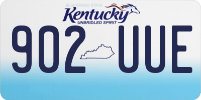 KY license plate 902UUE