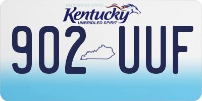 KY license plate 902UUF