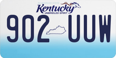 KY license plate 902UUW