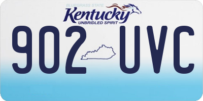 KY license plate 902UVC