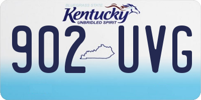 KY license plate 902UVG