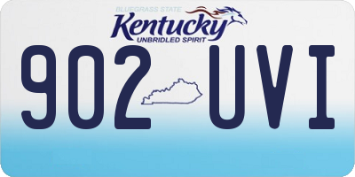KY license plate 902UVI