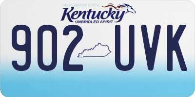 KY license plate 902UVK