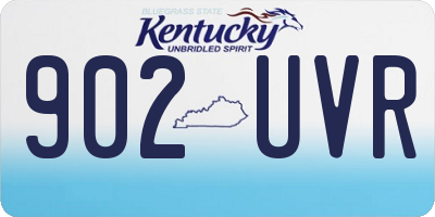 KY license plate 902UVR