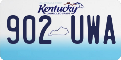 KY license plate 902UWA