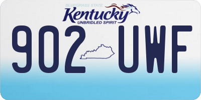 KY license plate 902UWF