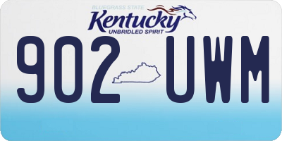 KY license plate 902UWM