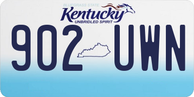 KY license plate 902UWN