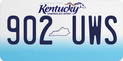 KY license plate 902UWS