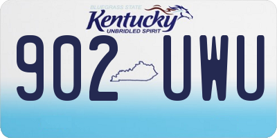 KY license plate 902UWU