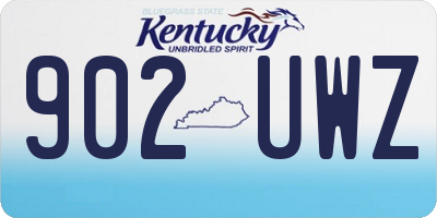 KY license plate 902UWZ