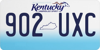 KY license plate 902UXC