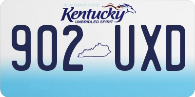KY license plate 902UXD