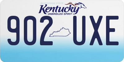 KY license plate 902UXE