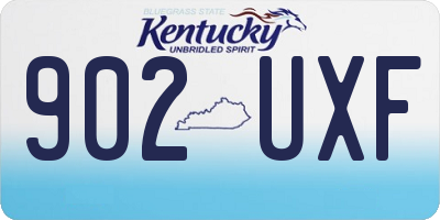 KY license plate 902UXF