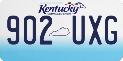 KY license plate 902UXG