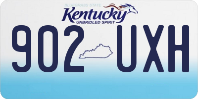 KY license plate 902UXH