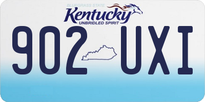 KY license plate 902UXI
