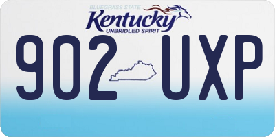 KY license plate 902UXP