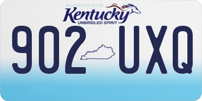 KY license plate 902UXQ