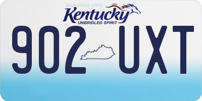 KY license plate 902UXT