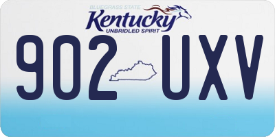 KY license plate 902UXV