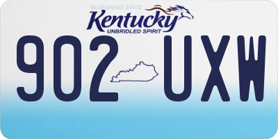 KY license plate 902UXW