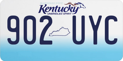 KY license plate 902UYC