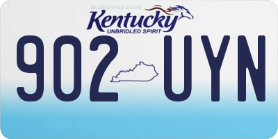 KY license plate 902UYN