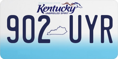 KY license plate 902UYR