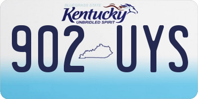 KY license plate 902UYS