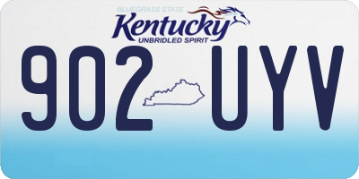KY license plate 902UYV