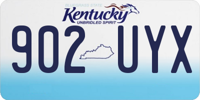 KY license plate 902UYX