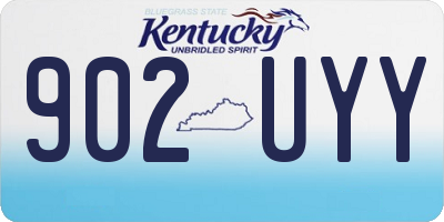 KY license plate 902UYY