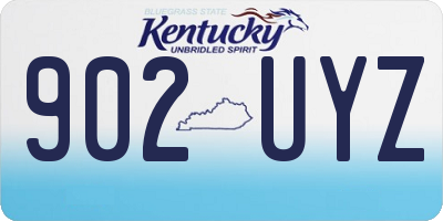 KY license plate 902UYZ