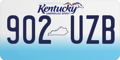 KY license plate 902UZB