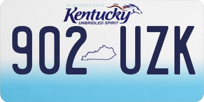 KY license plate 902UZK