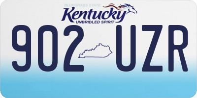 KY license plate 902UZR
