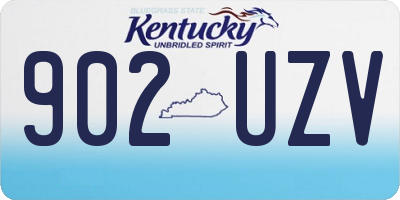 KY license plate 902UZV