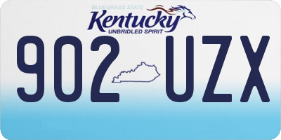 KY license plate 902UZX