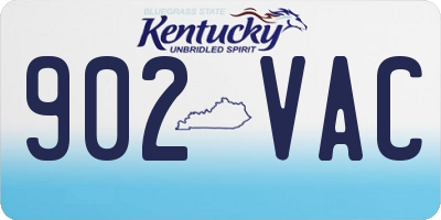 KY license plate 902VAC
