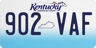 KY license plate 902VAF