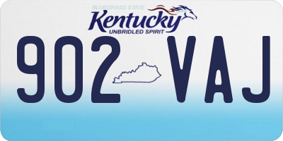 KY license plate 902VAJ