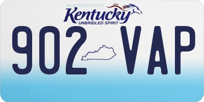 KY license plate 902VAP
