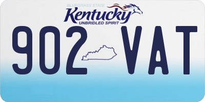 KY license plate 902VAT