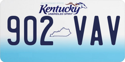 KY license plate 902VAV