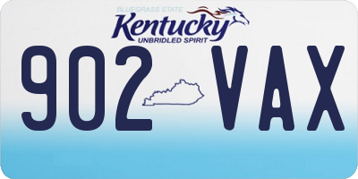 KY license plate 902VAX
