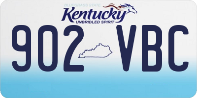 KY license plate 902VBC